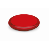 Rounded double compact mirror in transparent-red