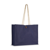 Jute Shopper Bag W/ Handles in violet