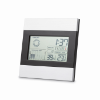 Weather station and clock in matt-silver