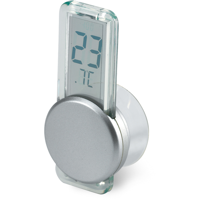 Lcd Thermometer W/ Suction Cup in silver