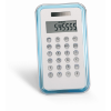 8 digit calculator in transparent-blue