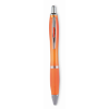 Push button ball pen in transparent-orange