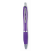 Push button ball pen in transparent-violet