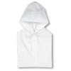 PVC raincoat with hood in white