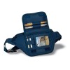 Waist bag with pocket in blue