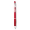 Ball pen with rubber grip in Red