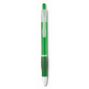 Ball pen with rubber grip in transparent-green