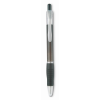 Ball pen with rubber grip in transparent-grey