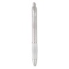 Ball pen with rubber grip in White