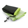 Sport towel in nylon pouch in green