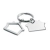 Metal key ring house shape in Silver