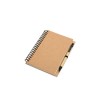 B6 Recycled notebook with pen in Brown