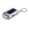 Solar powered torch key ring in Silver