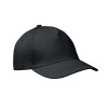 5 panel baseball cap in Black