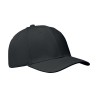 6 panel baseball cap in Black