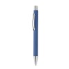 Recycled paper push ball pen in Blue