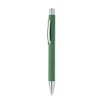 Recycled paper push ball pen in Green