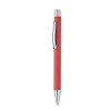 Recycled paper push ball pen in Red