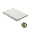 A5 seed paper cover notebook in White