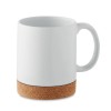 Sublimation ceramic cork mug in White
