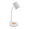 Wireless charger, lamp speaker in White