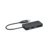 3 port USB hub with 20cm cable in Black