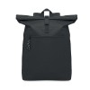 600Dpolyester rolltop backpack in Black