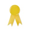 Ribbon style badge pin in Yellow