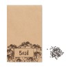 Basil seeds in craft envelope in Brown
