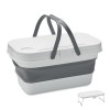 Collapsible picnic basket in White
