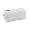 Soft PU cosmetic bag and zipper in White