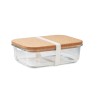 Glass lunch box with cork lid in White