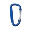 Carabiner clip in aluminium. in Blue
