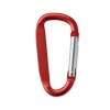Carabiner clip in aluminium in Red