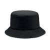 Paper straw bucket hat in Black