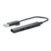 USB 4 port hub 19 cm in Black