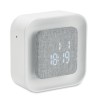 Recycled ABS/RPET alarm clock in White