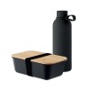 Lunch box bottle gift set in Black