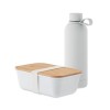 Lunch box bottle gift set in White