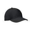 5 panel baseball cap in Black