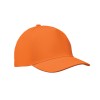 5 panel baseball cap in Orange