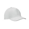 5 panel baseball cap in White