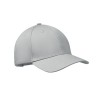 6 panel cotton baseball cap in Silver