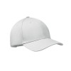 6 panel cotton baseball cap in White