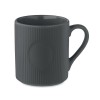 RIBMUG - Ribbed ceramic mug mat 340 ml in Grey