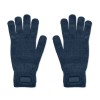 Knitted gloves in RPET in Blue