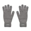 Knitted gloves in RPET in Grey