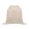 Recycled cotton drawstring bag in Brown