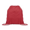 Recycled 140 gr/m² cotton bag in Red