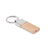 Key ring with rubber wood in Brown